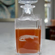 Load image into Gallery viewer, Alligator Engraved Whiskey Decanter - 26oz Square Crystal Decanter with Stopper