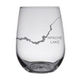Load image into Gallery viewer, Apache Lake (AZ) Map Engraved Glasses