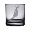 Load image into Gallery viewer, Aquidneck Island Map - Newport RI - Engraved Glasses
