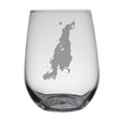 Load image into Gallery viewer, Aquidneck Island Map - Newport RI - Engraved Glasses