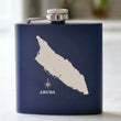 Load image into Gallery viewer, Aruba Engraved Stainless Steel Flask - 6 oz.