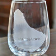Load image into Gallery viewer, Barbados Map Engraved Glasses