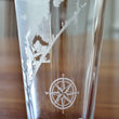 Load image into Gallery viewer, Beaufort & Core Sound Engraved Map Glasses