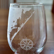 Load image into Gallery viewer, Beaufort & Core Sound Engraved Map Glasses