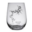 Load image into Gallery viewer, Beaver Lake (Arkansas) Map Engraved Glasses