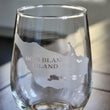 Load image into Gallery viewer, Bois Blanc Island Map Engraved Glasses