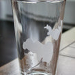 Load image into Gallery viewer, Brooks and Hess Lakes (MI) Map Engraved Glasses