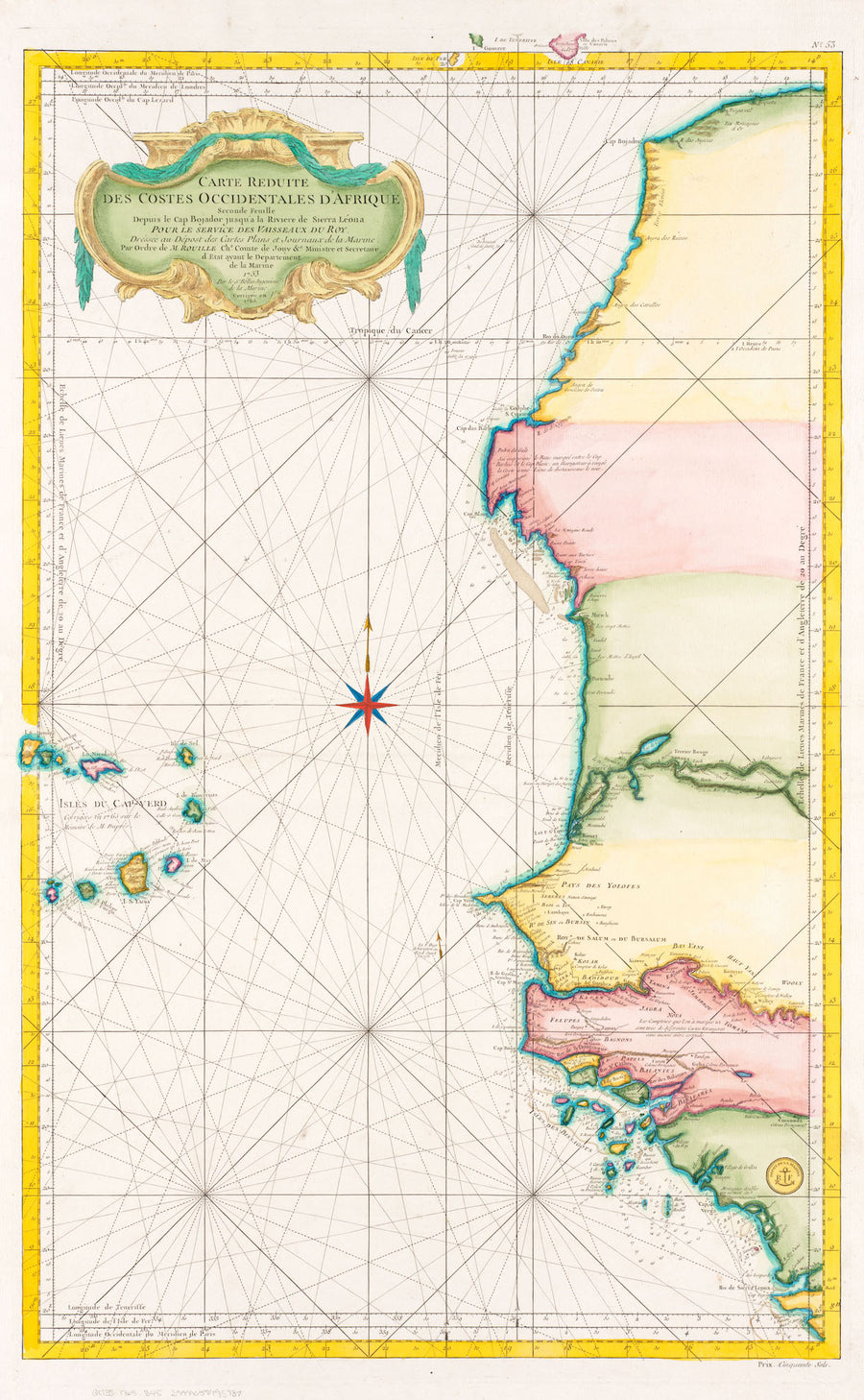 Cape Verde Islands  Map - 1753