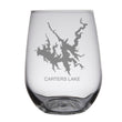 Load image into Gallery viewer, Carter's Lake (GA) Map Engraved Glasses