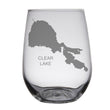 Load image into Gallery viewer, Clear Lake (CA) Map Engraved Glasses