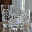 Load image into Gallery viewer, Compass Rose Engraved Glasses