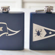 Load image into Gallery viewer, Custom Burgee Engraved Stainless Steel Flask - 6 oz.