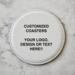 Load image into Gallery viewer, Personalized logo, design, text - Coaster Set (Slate or Leatherette) - Personalized Gift (Copy)