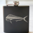 Load image into Gallery viewer, Dolphinfish (Mahi Mahi) Engraved Stainless Steel Flask - 6 oz.