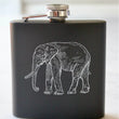 Load image into Gallery viewer, Elephant Engraved Stainless Steel Flask - 6 oz.