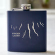 Load image into Gallery viewer, Finger Lakes Engraved Stainless Steel Flask - 6 oz.