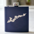 Load image into Gallery viewer, Fishers Island Engraved Stainless Steel Flask - 6 oz.