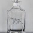 Load image into Gallery viewer, German Shorthaired Pointer (GSP) Engraved Whiskey Decanter - 26oz Square Crystal Decanter with Stopper