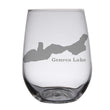 Load image into Gallery viewer, Geneva Lake (WI) Map Engraved Glasses