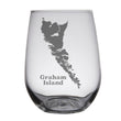 Load image into Gallery viewer, Graham Island, British Columbia Map Engraved Glasses
