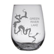 Load image into Gallery viewer, Green River Lake (KY) Map Engraved Glasses
