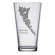 Load image into Gallery viewer, Haida Gwaii, British Columbia Map Engraved Glasses