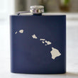 Load image into Gallery viewer, Hawaiian Island Engraved Stainless Steel Flask - 6 oz.