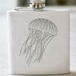 Load image into Gallery viewer, Jellyfish Engraved Stainless Steel Flask - 6 oz.