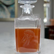 Load image into Gallery viewer, Jellyfish Engraved Whiskey Decanter - 26oz Square Crystal Decanter with Stopper