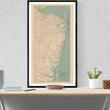 Load image into Gallery viewer, Jersey Shore Map (Monmouth & Ocean Counties) - Nautical Chart Print - Paper | Canvas | Metal