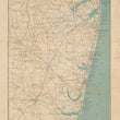 Load image into Gallery viewer, Jersey Shore Map (Monmouth & Ocean Counties) - Nautical Chart Print - Paper | Canvas | Metal