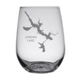 Load image into Gallery viewer, Jordan Lake (AL) Engraved Map Glasses