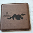 Load image into Gallery viewer, Custom BVI Coaster Set - 40 sets of 4 Leatherette Coasters - Dark Brown