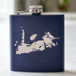 Load image into Gallery viewer, Key West Engraved Stainless Steel Flask - 6 oz.