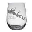 Load image into Gallery viewer, Lake Cachuma (CA) Map Engraved Glasses
