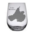 Load image into Gallery viewer, Lake Mendota (WI) Map Engraved Glasses