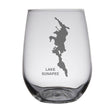 Load image into Gallery viewer, Lake Sunapee Map Engraved Glasses