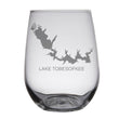 Load image into Gallery viewer, Lake Tobesofkee (GA) Map Engraved Glasses