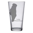 Load image into Gallery viewer, Lake Winnebago (WI) Map Engraved Glasses