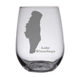 Load image into Gallery viewer, Lake Winnebago (WI) Map Engraved Glasses