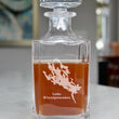 Load image into Gallery viewer, Lake Winnipesaukee Engraved Whiskey Decanter - 26oz Square Crystal Decanter with Stopper
