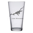 Load image into Gallery viewer, Lake Wisconsin (WI) Map Engraved Glasses