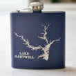 Load image into Gallery viewer, Lake Hartwell Engraved Stainless Steel Flask - 6 oz.