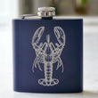 Load image into Gallery viewer, Lobster Engraved Stainless Steel Flask - 6 oz.