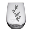 Load image into Gallery viewer, Moosehead Lake Map Engraved Glasses