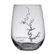 Load image into Gallery viewer, Norfork Lake (AR) Map Engraved Glasses