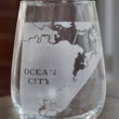 Load image into Gallery viewer, Ocean City (NJ) Map Engraved Glasses