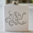 Load image into Gallery viewer, Octopus Engraved Stainless Steel Flask - 6 oz.