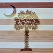 Load image into Gallery viewer, Palmetto & Crescent Moon Engraved Wooden Serving Board & Bar Board