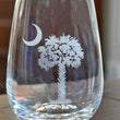 Load image into Gallery viewer, Palmetto & Crescent Moon Engraved Glasses